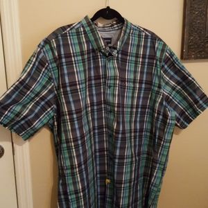 Men's Plaid Short Sleeve Dhirt
